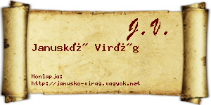 Januskó Virág névjegykártya